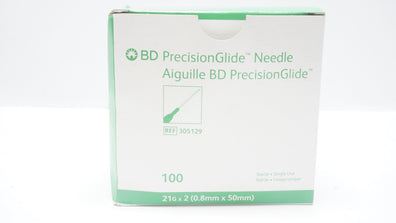 BD 305129 PrecisionGlide Ndle 21G x 2 - Box of 100